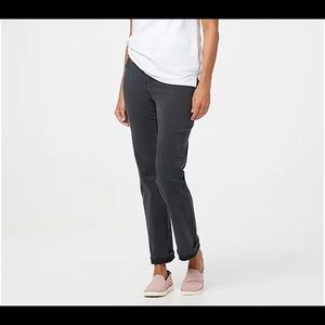 LOGO by Lori Goldstein Colored Wash Straight Leg Ankle Jeans, Size 8